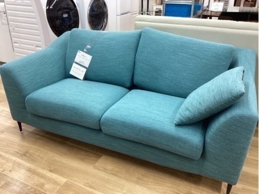 取りに来られる方限定！！　 3人掛けソファ　布製　ブルー