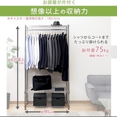 アイリスオーヤマ  ハンガーラック収納の画像