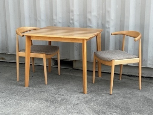 E356◇ニトリ◇ダイニングテーブル・イス2脚セット◇DT NコレクションT01-90