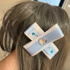 天使界隈　水色界隈　×バッテンリボン2wayヘアクリップ