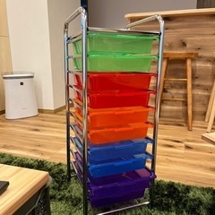 事務　収納　ファイルケース　スチールラック　レインボー