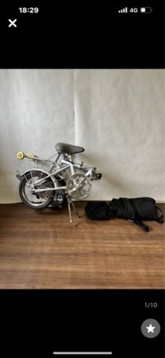 整備済み中古美品　SOUTHERNPORT シルバー 14インチ 折り畳み 自転車 持ち運び便利　収納袋付き　No.6