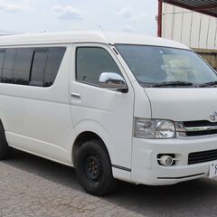 ユーザー買取車/ハイエースワゴンGL/検7年1月/カーインテリア高橋/10人乗り/リラックスワゴン/インバーター/サブバッテリー/ナビ/Bカメ/TVの画像