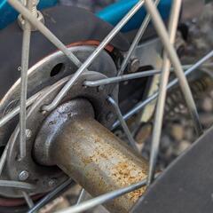 子供用自転車＋ヘルメットの画像