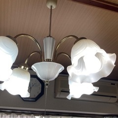家具 照明器具　レトロ　お花シャンデリア