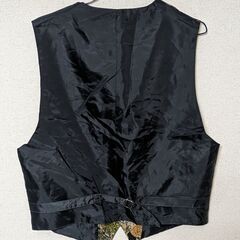 SHA BANY  ジレベスト  レディース＆メンズベスト  総柄 ジャガード ヴィンテージ L 〜M サイズの画像