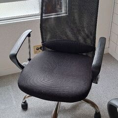 【1人用オフィスチェア】黒色 ※差し上げます