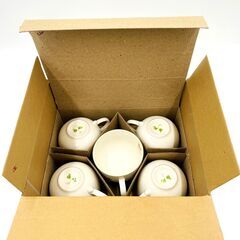 【レトロ】 絵変り コーヒーカップ5個&小皿5枚の10点セットの画像