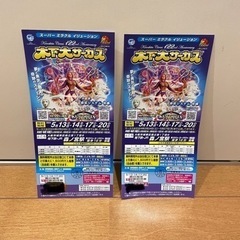 木下大サーカス　大阪公演　チケット　2枚セット