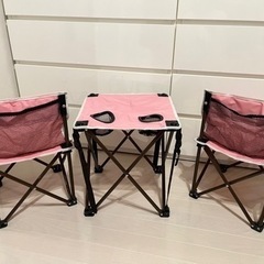 （受け渡し予定決まりました）キャプテンスタッグ　CSシャルマン　コンパクトテーブルチェアセットの画像