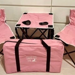 （受け渡し予定決まりました）キャプテンスタッグ　CSシャルマン　コンパクトテーブルチェアセットの画像