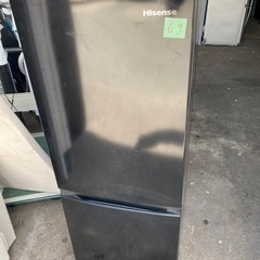 NO69❗️ 福岡市内配送無料　2021年式 冷蔵庫 パールブラック HR-D15EB [2ドア /右開きタイプ /154L] [冷凍室 46L]