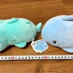 【大幅値引き】さめらいふ ぬいぐるみ 2種セット UFO ふわもこ 約12×16 サメ ふわふわ気持ちいいの画像