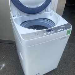 NO59❗️ 配送可能シャープ 全自動洗濯機 穴なし槽 5.5Kgタイプ グレー ES-GE55R-Hの画像