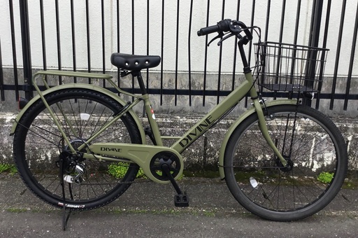 ＜整備済・美品車＞DIVINE/ディバイン・26インチ・LEDオートライト・太タイヤ・後輪タイヤ新品・目立つキズも無く清掃済みでピカピカです