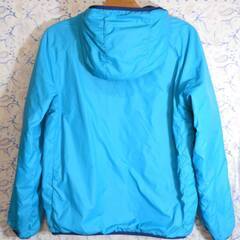 モンベル　ダウンジャケット　kids１６０　紺　ブルー　リバーシブルの画像