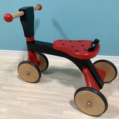 中古　ボーネルンド木の四輪バイクの画像