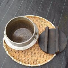 羽釜　昭和時代取手付き