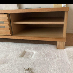 天然木 タモ材 テレビ台の画像