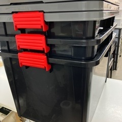 K2405-528 コーナン ハードコンテナ KHC-04B ブラック 43L 3点セット バラ売り不可 キズ・汚れあり 中古②の画像