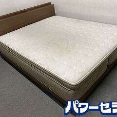 NITORI/ニトリ クイーンベッド コンセント付き ブラウン マットレスセット Nスリープ ラグジュアリー 中古家具 店頭引取歓迎 R8273