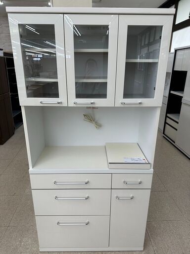 ★ジモティ割あり★ 高橋木工所 レンジボード 白 H180×D40.5×W89.5 クリーニング済み TJ5888