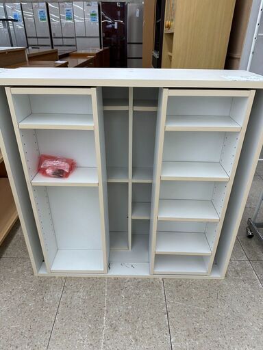 店長値引き★ジモティ割あり★  本棚 白 H88.5×D29×W90 クリーニング済み TJ5892