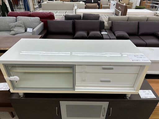 店長値引き★ジモティ割あり★ ニトリ テレビ台 白 H44×D45×W120 クリーニング済み TJ5894