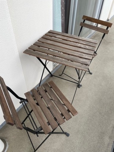 IKEA 外用　テーブル　チェア