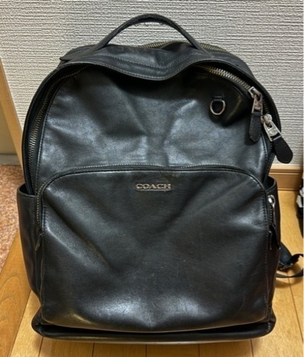 COACH(コーチ) 革製バックパック/リュックサック 黒色