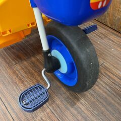 札幌 東区 ides ポップンカーゴ三輪車 ミッキーマウス 1.5歳から5歳未満 80cm～100cm 20kgまで ガード付き ブザーおもちゃ付き  乗り物 押し棒 動作良好 の画像