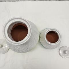 24*5013 POMAX 壺 ２点セット 置物 陶器 ポマックスの画像