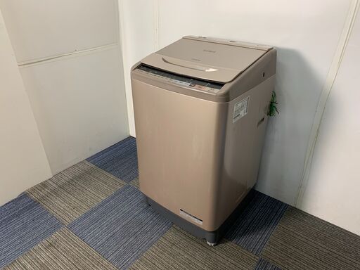 (240516)　★お買い得品★　日立　全自動電気洗濯機　BW-KSV100B　2017年製