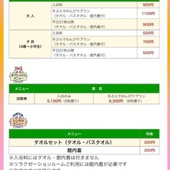 スーパー銭湯華のゆチケット譲ります
