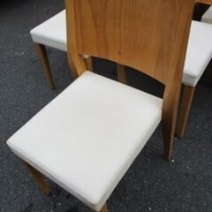 【決まりました】引き取り限定 椅子 ダイニングチェア 5脚セット 背もたれライトカラー 中古の画像
