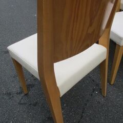 【決まりました】引き取り限定 椅子 ダイニングチェア 5脚セット 背もたれライトカラー 中古の画像