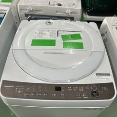 早い者勝ち大セール‼️‼️＋ご来店時、ガン×2お値引き‼️SHARP(シャープ) 2024年製 7.0kg 洗濯機?