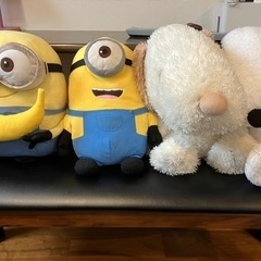 スヌーピー、ミニオンズ　ぬいぐるみセット　、の画像