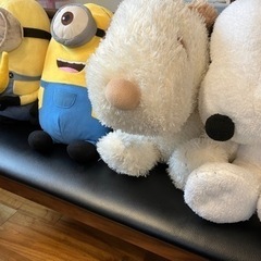 スヌーピー、ミニオンズ　ぬいぐるみセット　、の画像