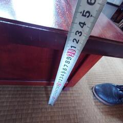 昭和レトロ座机（引出しや収納棚あり）の画像