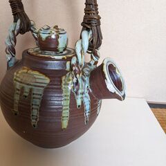 値下げました。1,000円 信楽焼 特大急須の画像