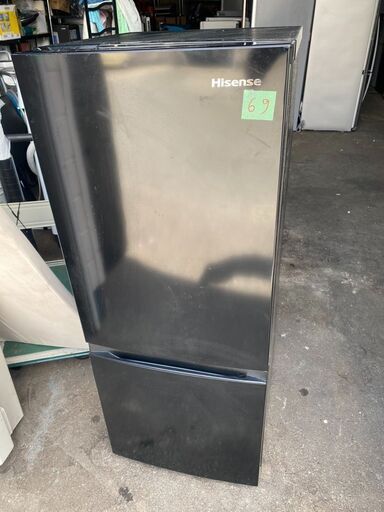 NO69❗️北九州市 配送無料　2021年式 冷蔵庫 パールブラック HR-D15EB [2ドア /右開きタイプ /154L]