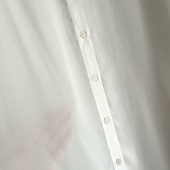 Lサイズ グローバルワーク ジョーゼットバンドカラーシャツワンピースの画像