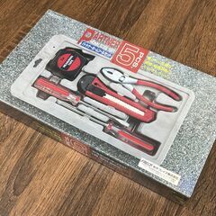 【リサイクルショップどりーむ鹿大前店】No.8589 工具セット パートナーホームツールセット R-6755 L型カッター(ストッパー付),コンビネーションプライヤー,ストッパー付メジャー(2m),プラスドライバー(No.2),マイナスドライバー(6㎜)の画像