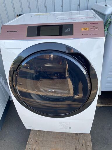 NO87❗️ 北九州市内配送無料店パナソニック 10．0kgドラム式洗濯乾燥機(左開き) エディオンオリジナル NA-VX5E2L-W