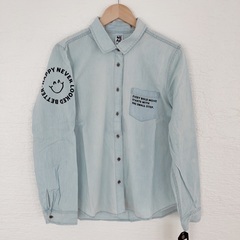 ☆新品☆Zumba Love Button Down Shirt デニムシャツ Z1T000247 Denim Mサイズの画像
