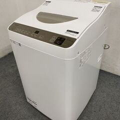 高年式!2022年製! SHARP/シャープ 縦型洗濯乾燥機 ES-T5FBK-N 洗濯5.5kg/乾燥3.5kg ヒーター乾燥 上開 中古家電 店頭引取歓迎 R8307