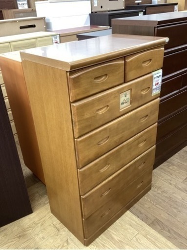 KE-49【新入荷　リサイクル品】ハイチェスト　ナチュラル