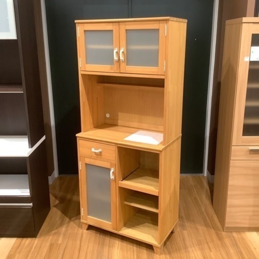 【トレファク神戸南店】MONO natural レンジボード 2枚扉【取りに来られる方限定】