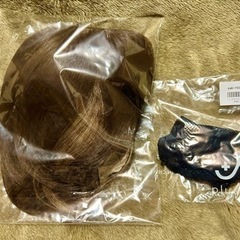 インナーカラー ウィッグ かつら ブラウンベージュ ショート ネット付きの画像